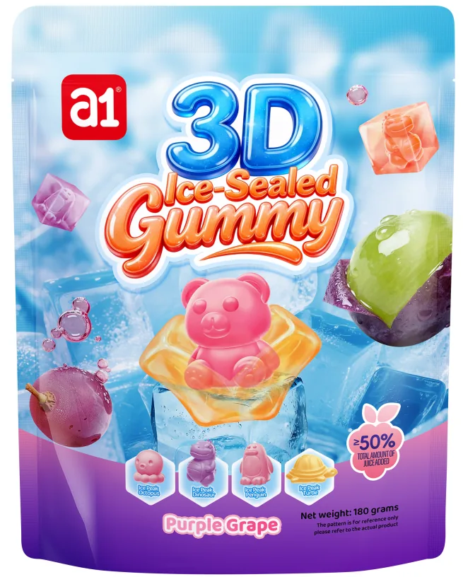 Gominola 3D Sellada en Hielo (Uva)