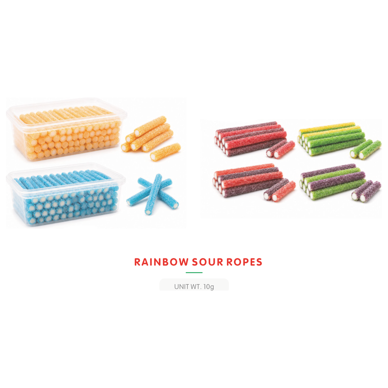 Rainbow Sour Rope Gummy Candy