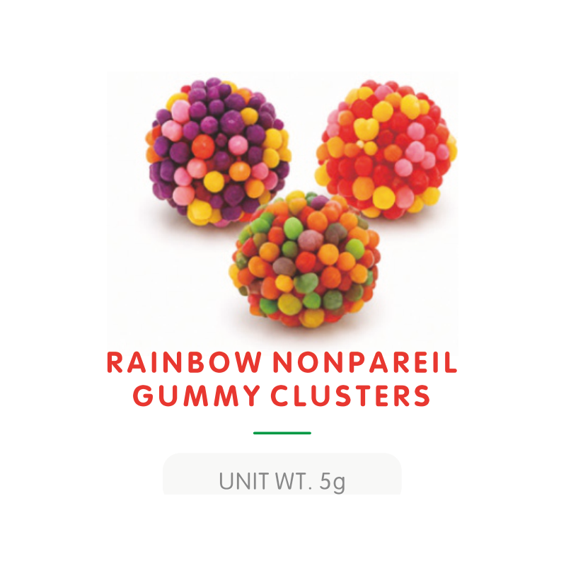 Rainbow Nonpareil Gummy Clusters S
