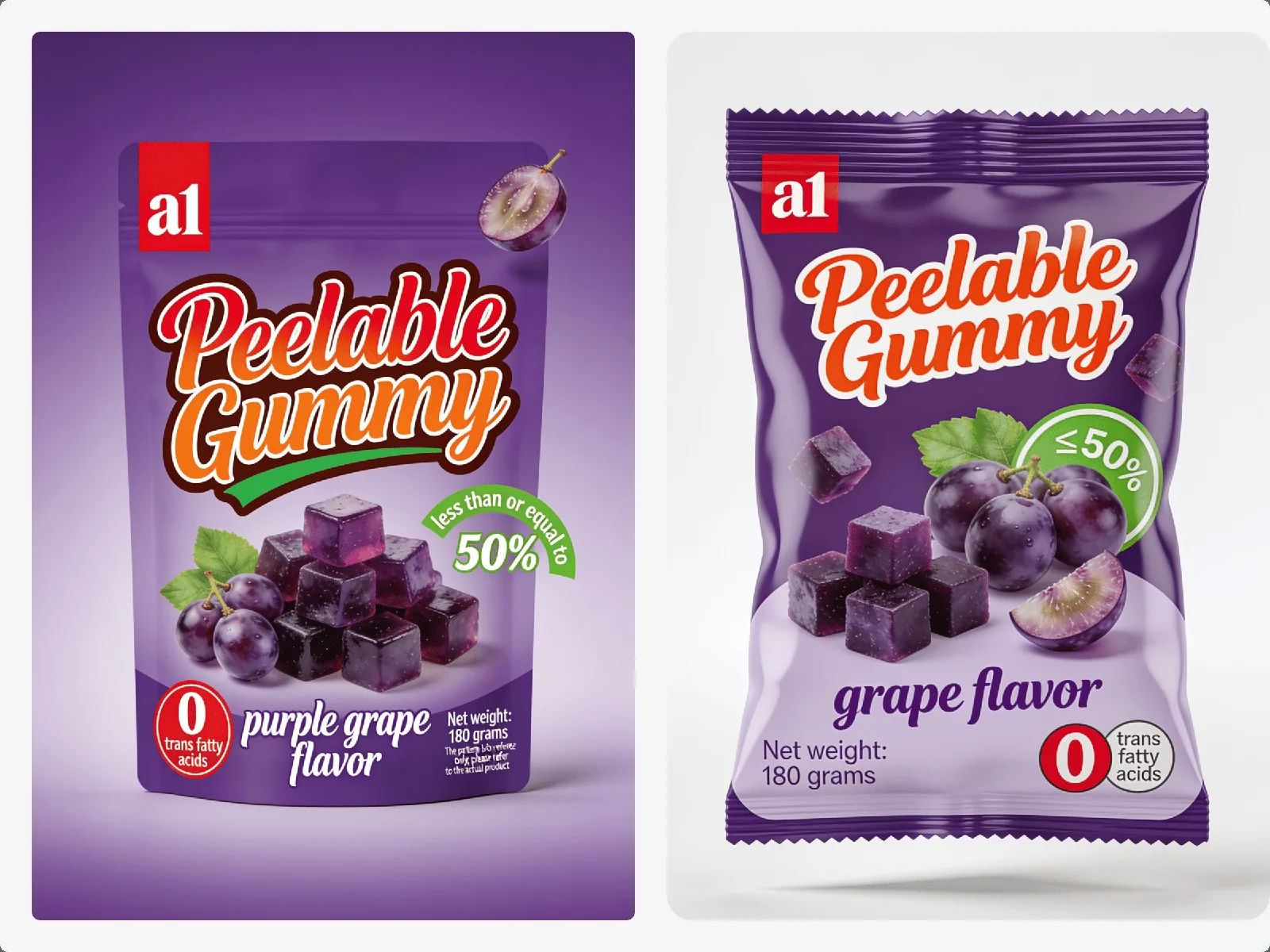 Gomita Peelable en uva morada, 180 g