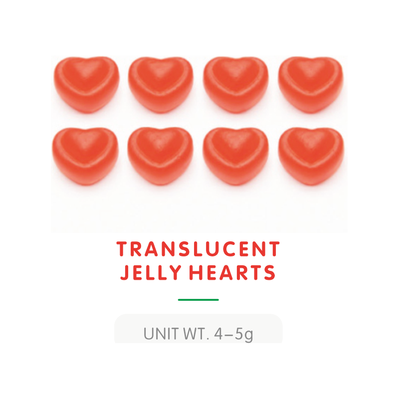 Translucent Jelly Heart Gummies
