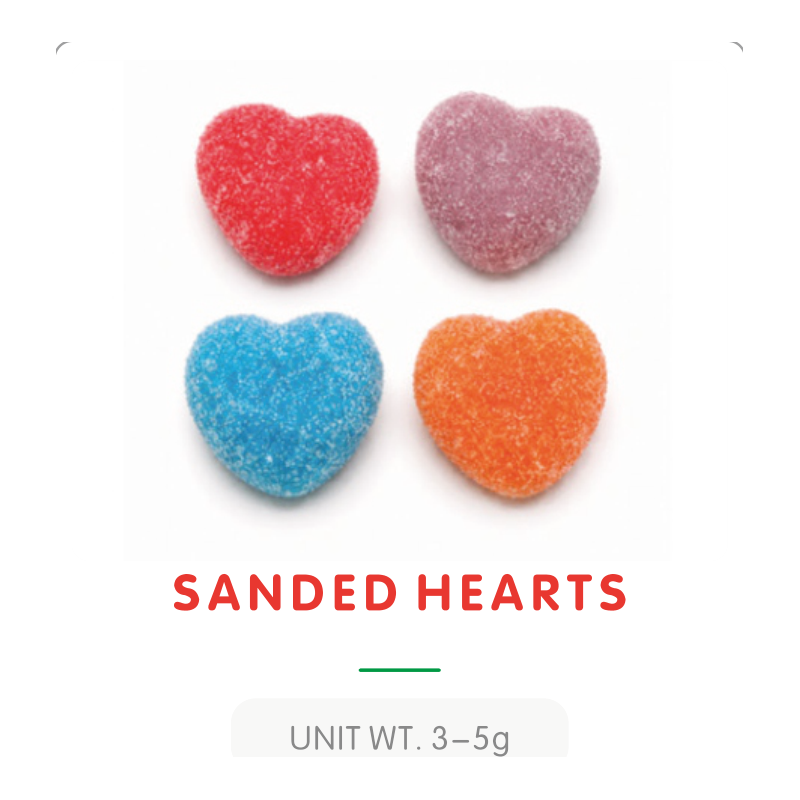 Sanded Heart Gummy Candy Assorted