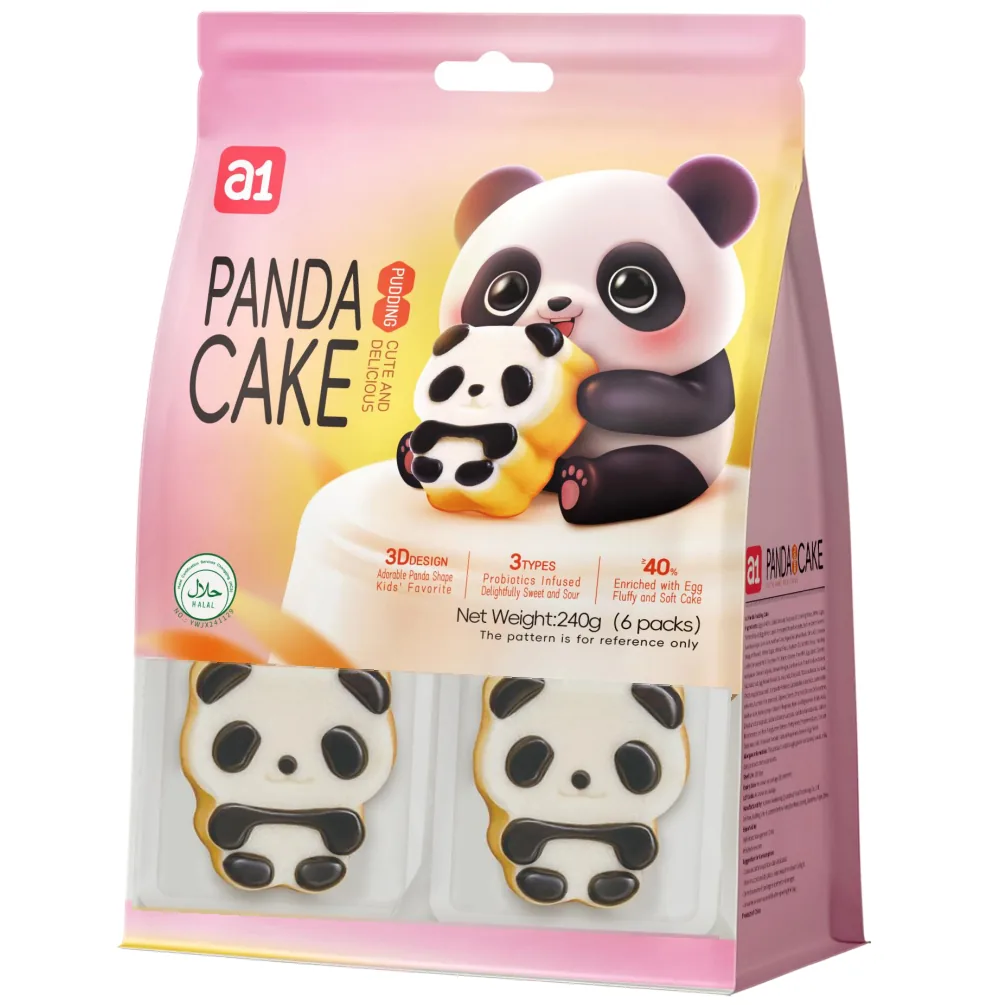 pastel de pudín panda a1, embalaje en inglés 240 g